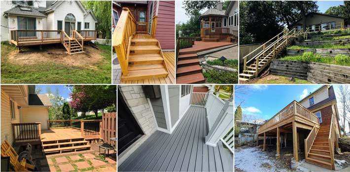 portfolio of deck images (both wood & composite) completed by decking contractors, 3rd Gen Deck Builders Madison WI